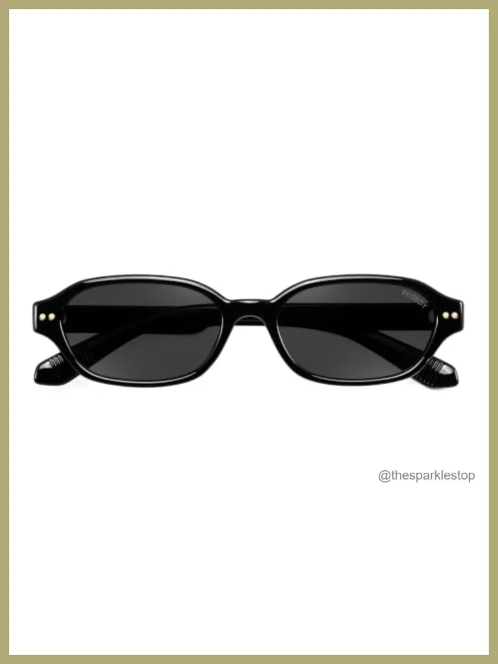 Retro Y2K Rectangular Polarized Sunglasses UV400 Protection Lightweight Plastic